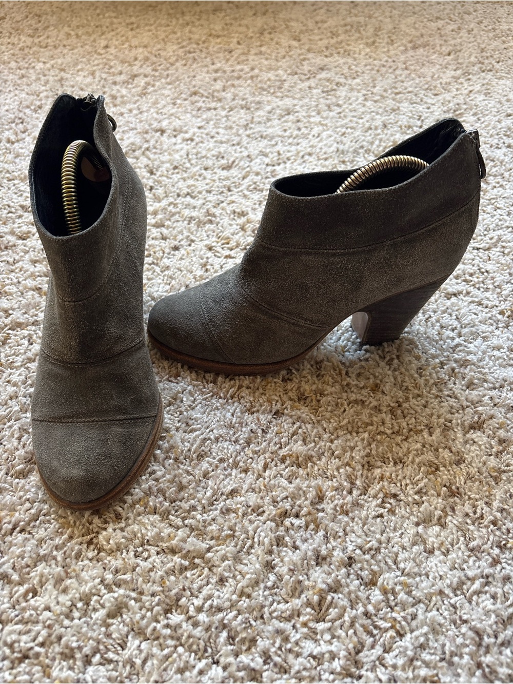 Florentine + Baker Suede Back Zip Bootie Sz 38